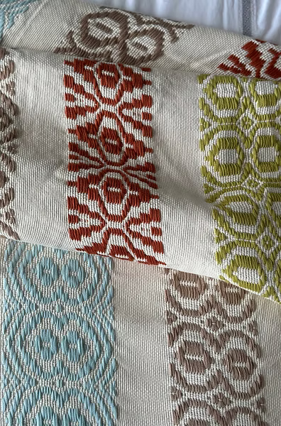FOLK - Jeté de lit jacquard coton