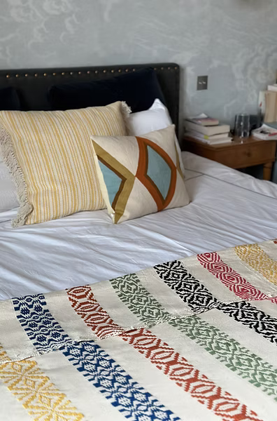FOLK - Jeté de lit jacquard coton