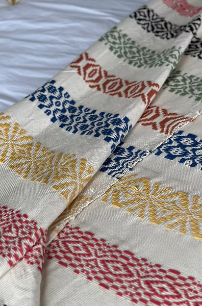 FOLK - Jeté de lit jacquard coton