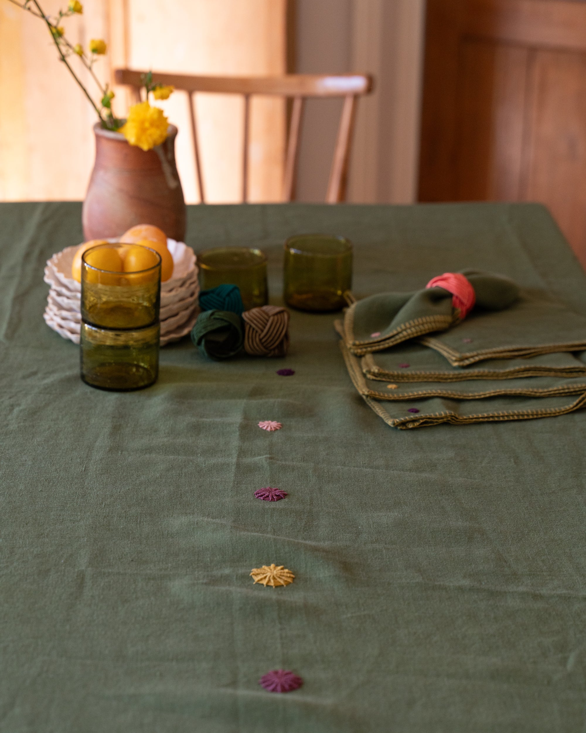 BADRIA - Nappe et serviettes en lin