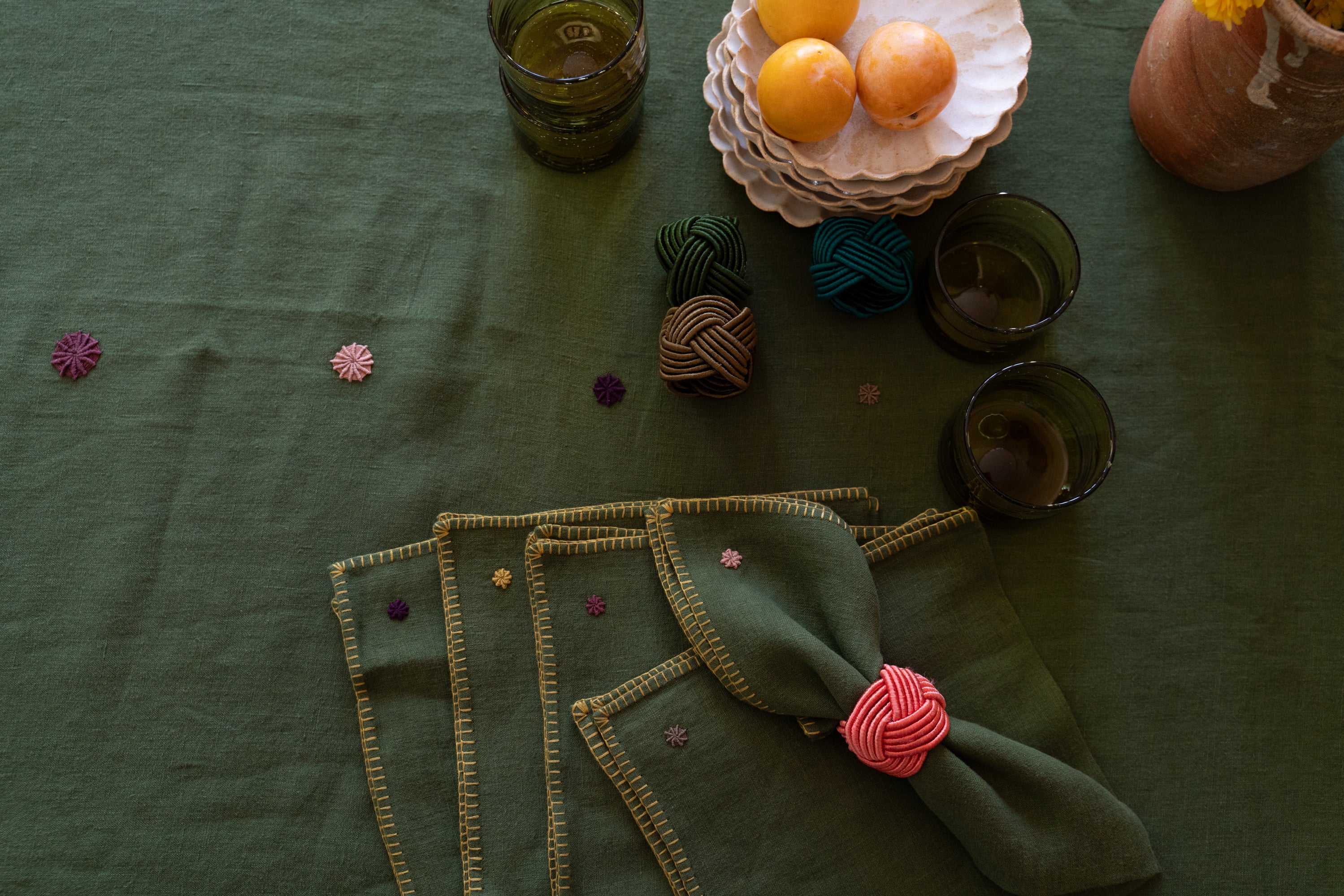 BADRIA - Nappe et serviettes en lin