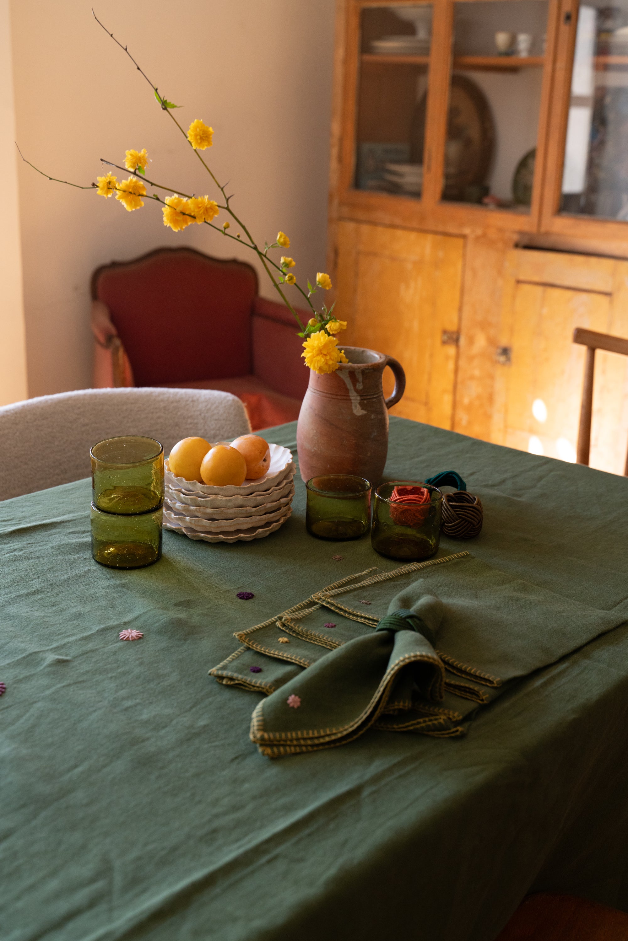 BADRIA - Nappe et serviettes en lin