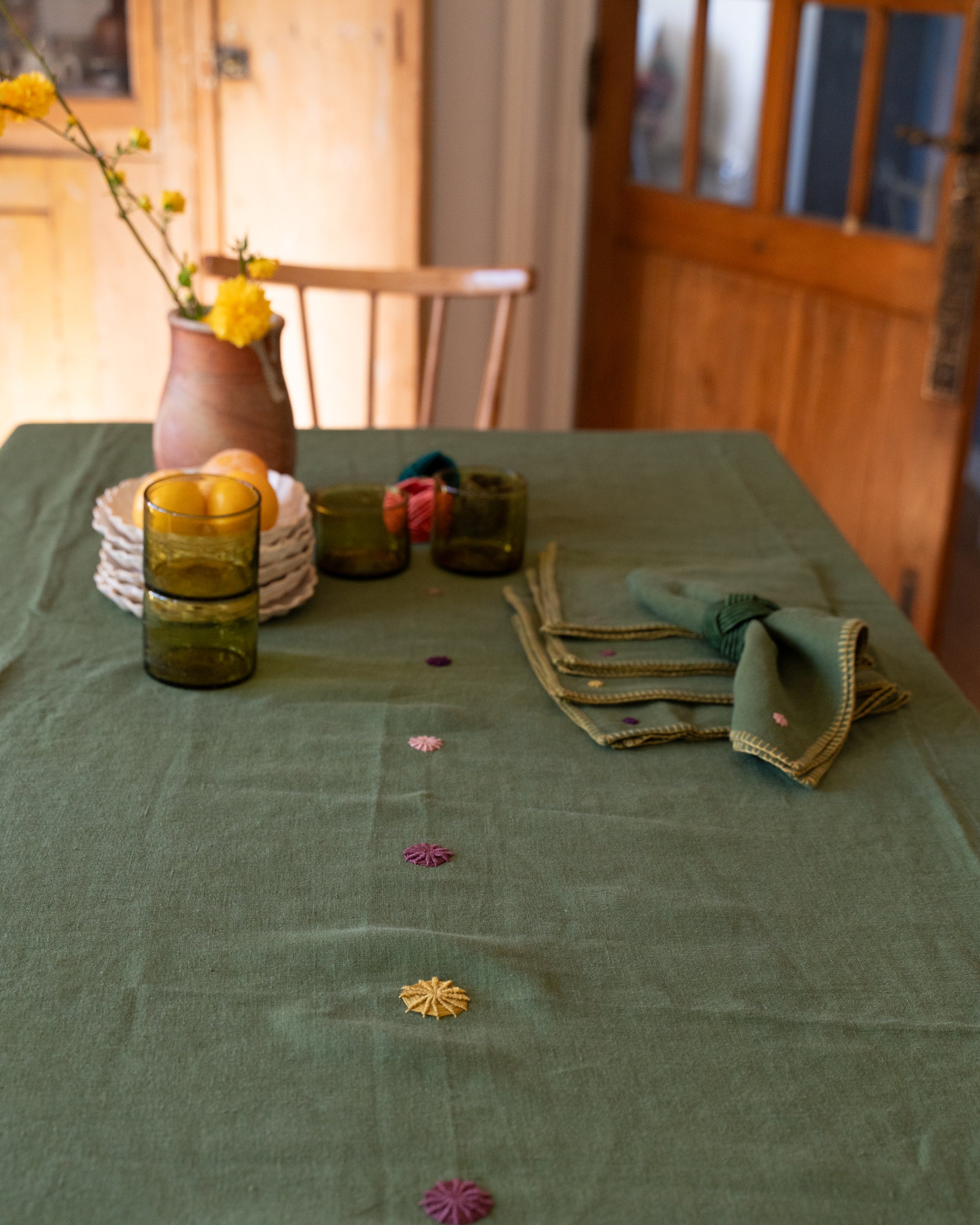 BADRIA - Nappe et serviettes en lin