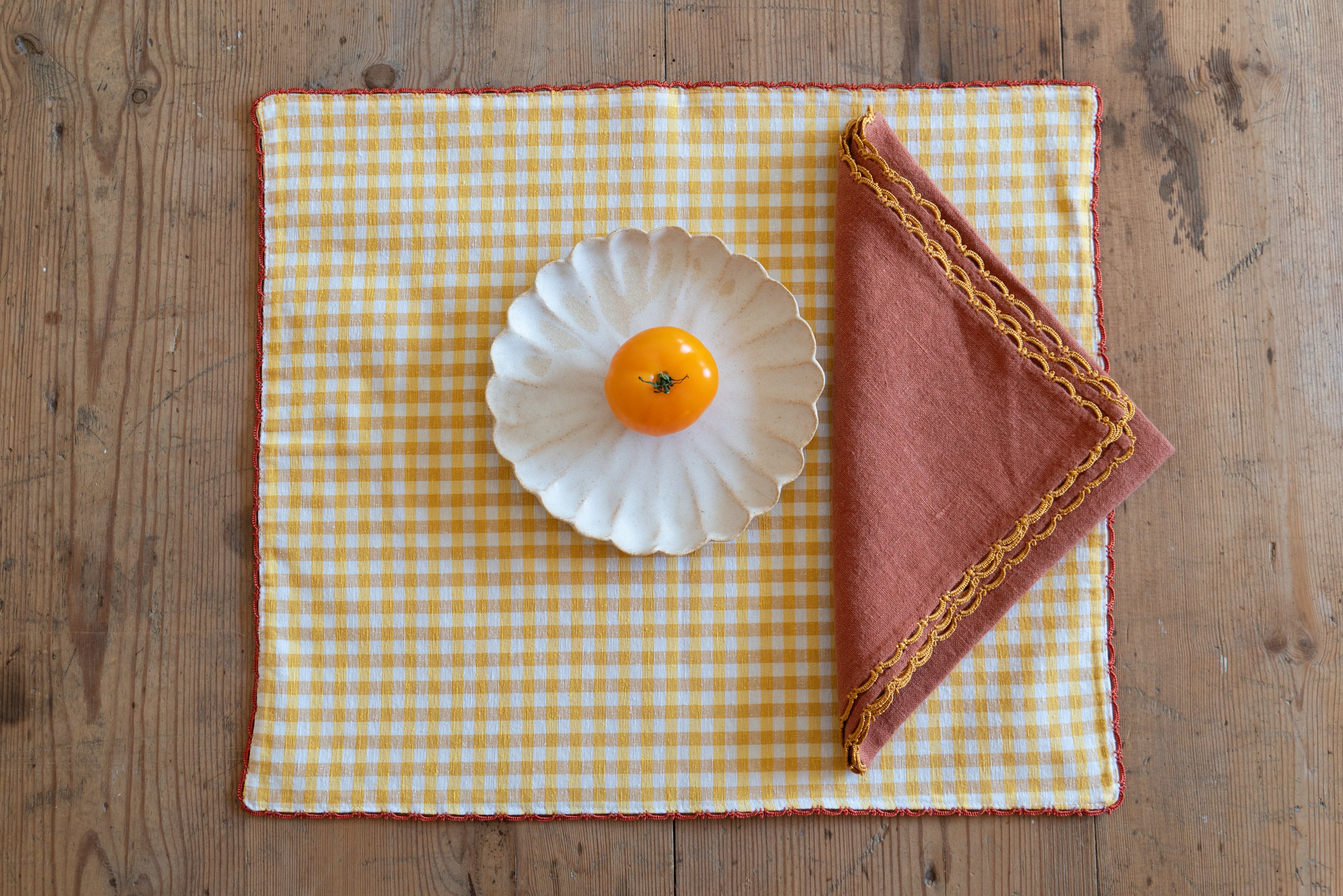 vichy jaune/terracotta