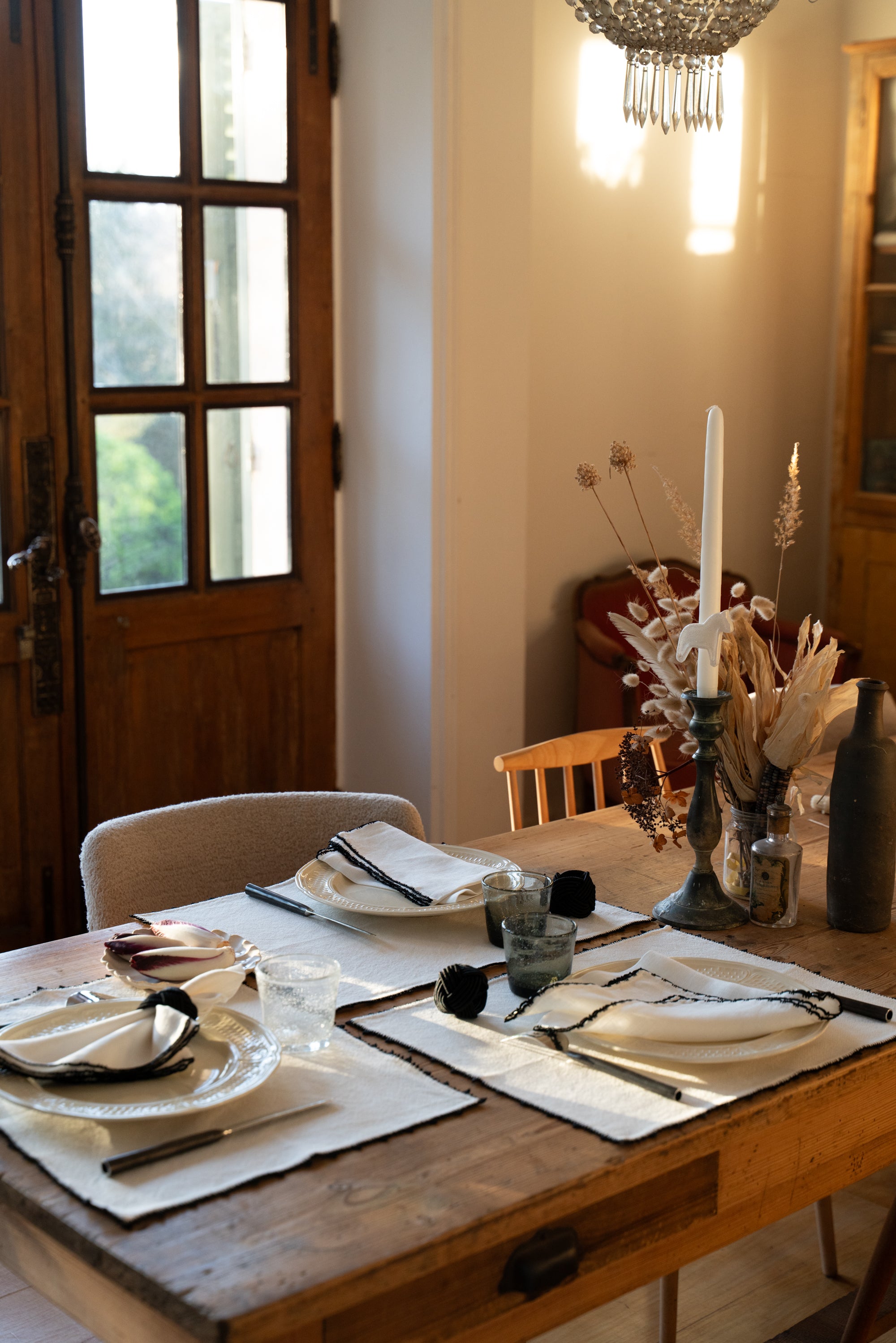 SELMA - Set de table en coton écru