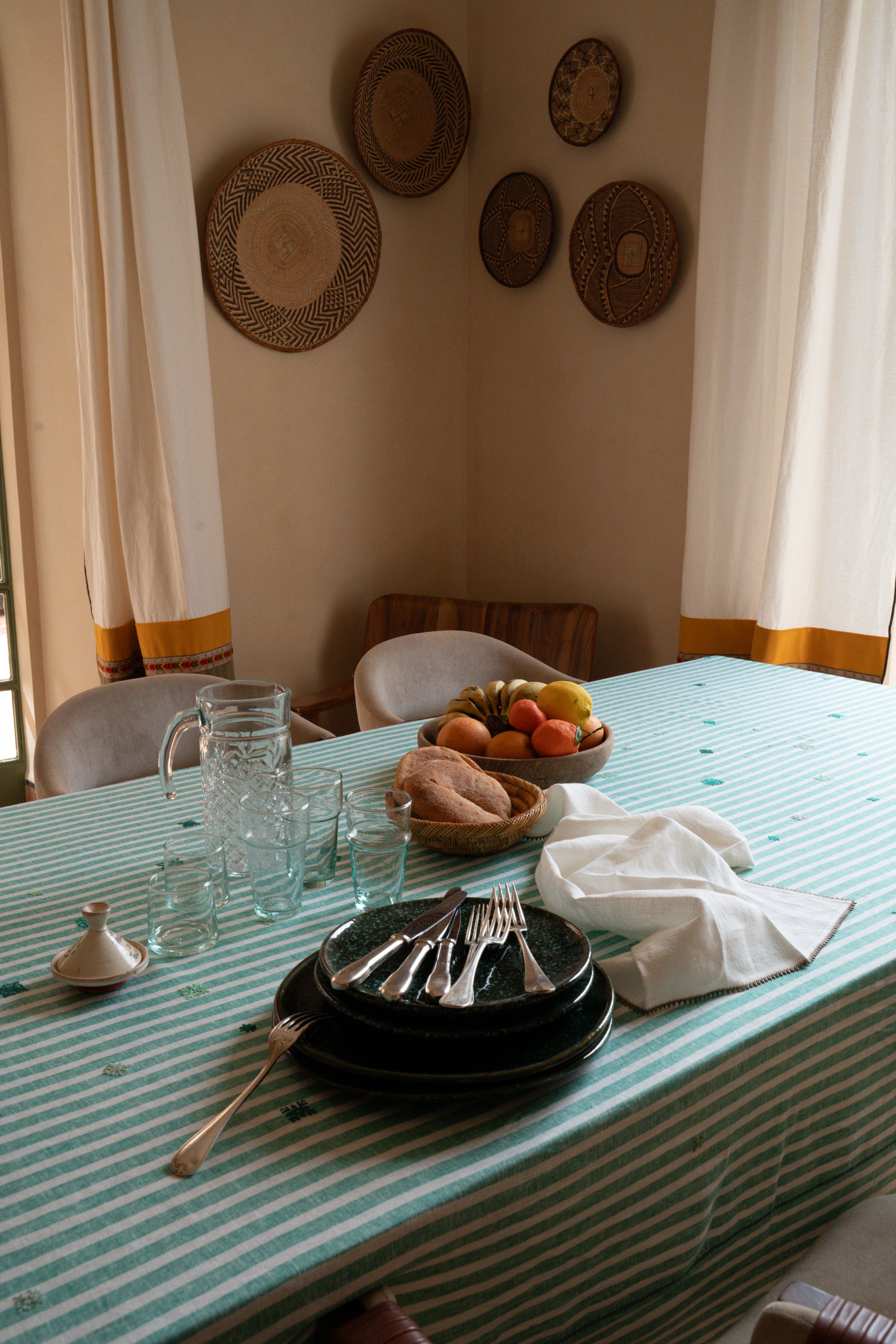 YASMINE - Nappe et serviettes en lin