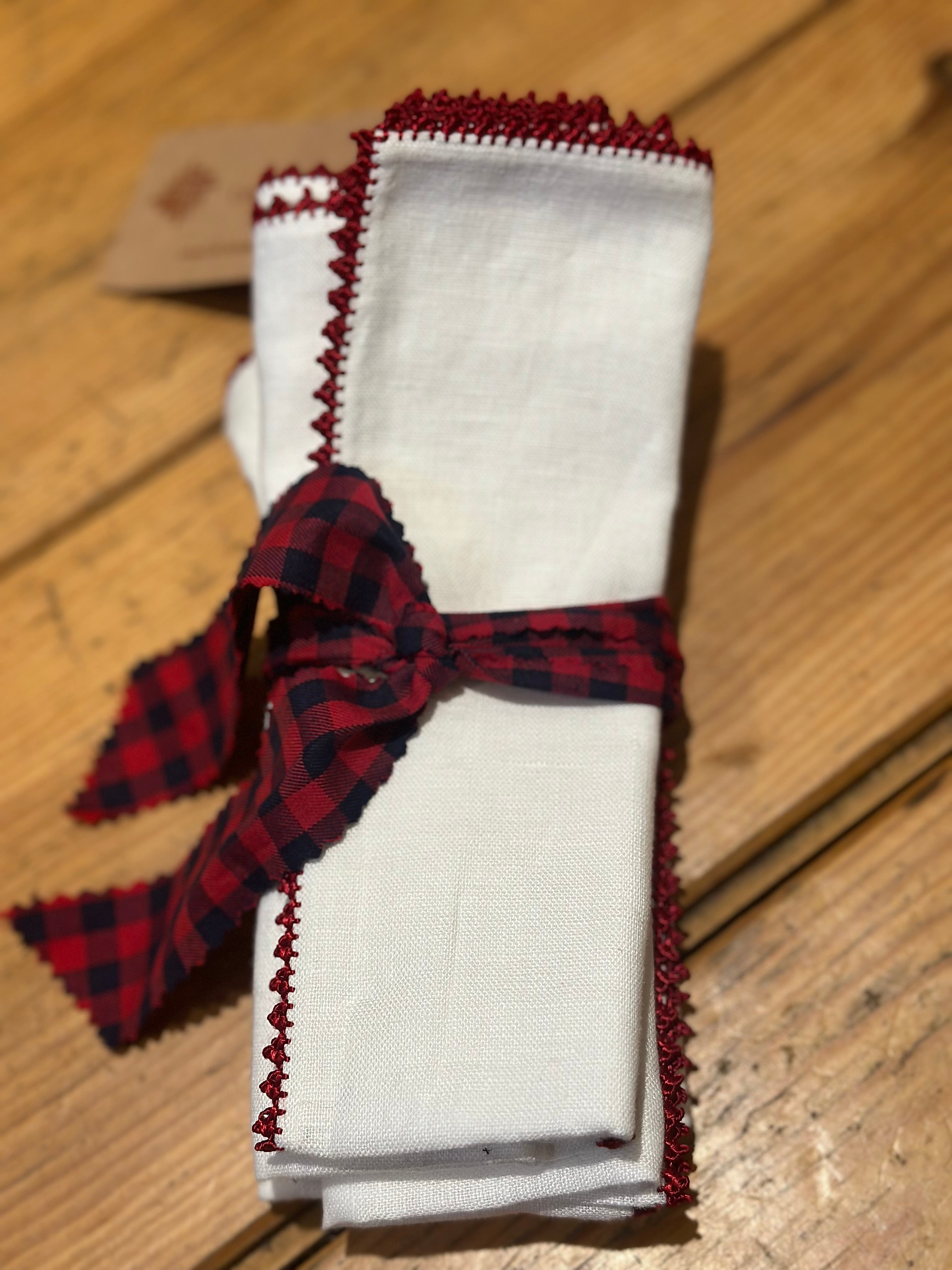 Pack de 4 serviettes / Rouge Hermès