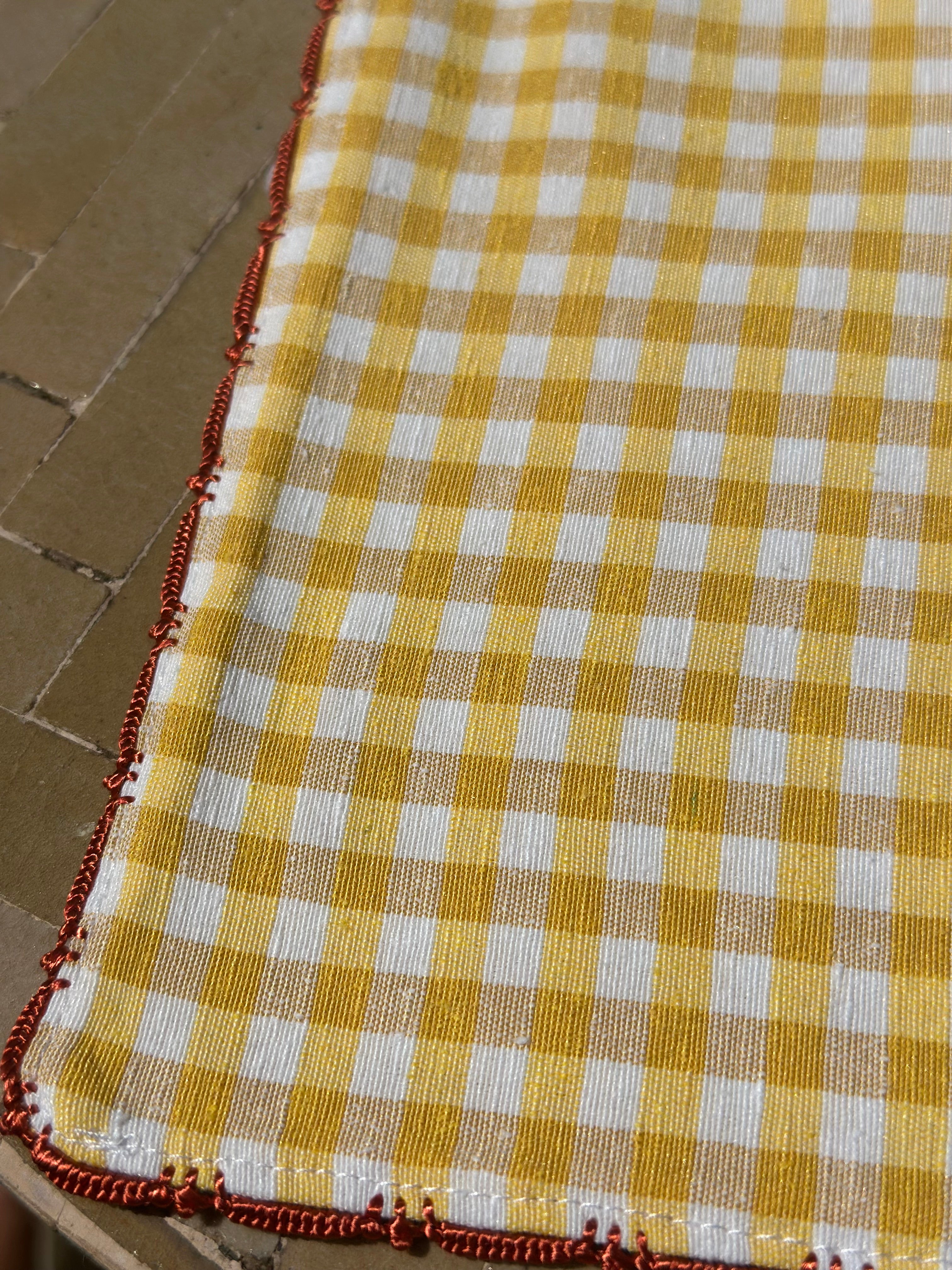 vichy jaune/terracotta