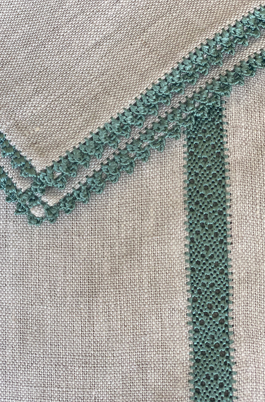 Vert santoline / Nappe 170x300 / Ders