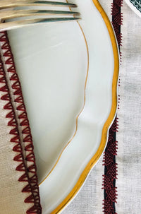 KHOUMASSIA - Linen tablecloth and napkins with string