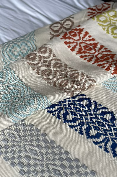 FOLK - Jeté de lit jacquard coton