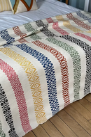 FOLK - Jeté de lit jacquard coton